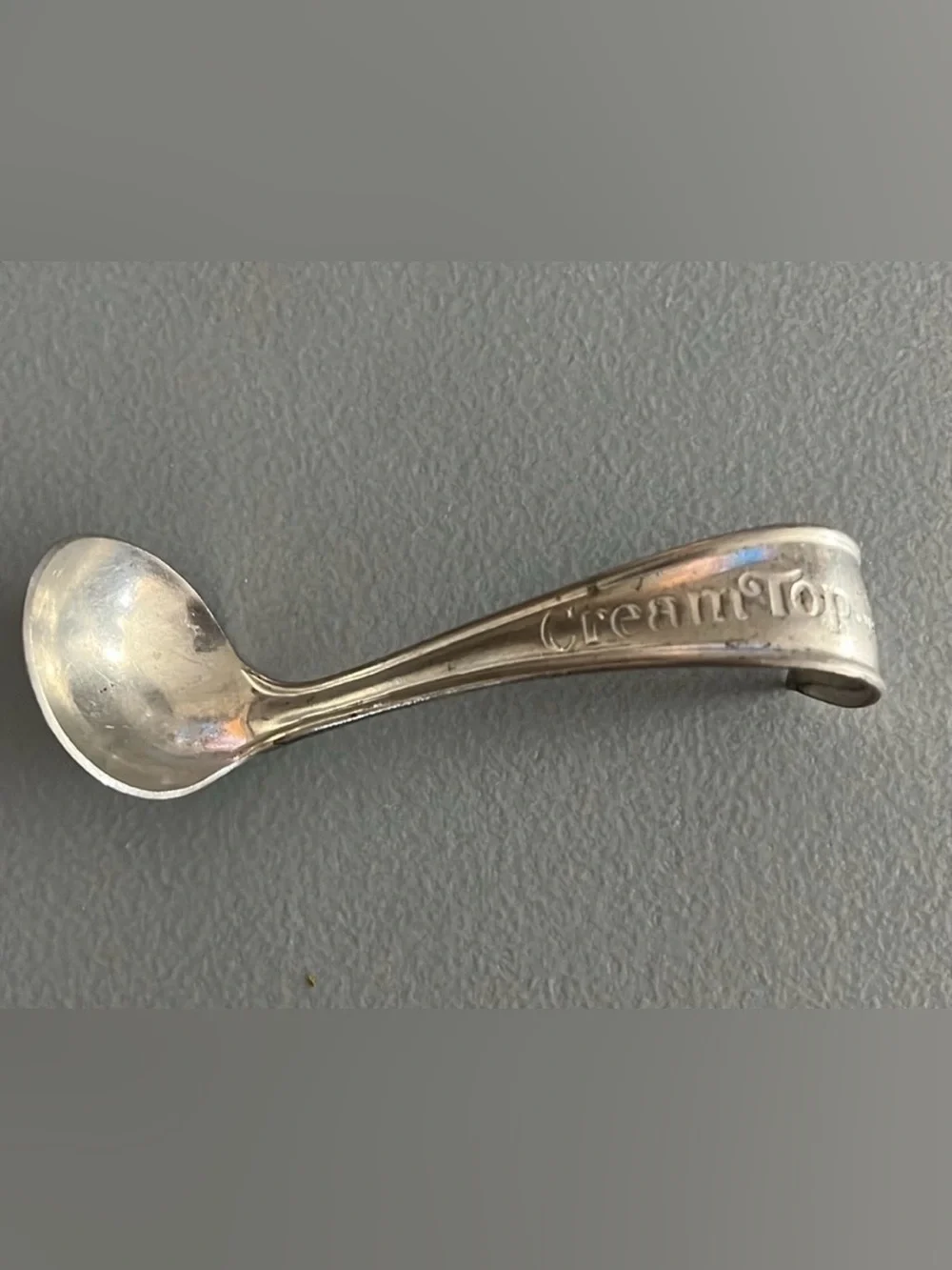 Vintage Cream Top Spoon 1924 1925 Patent Dairy Milk Bottle Aluminum